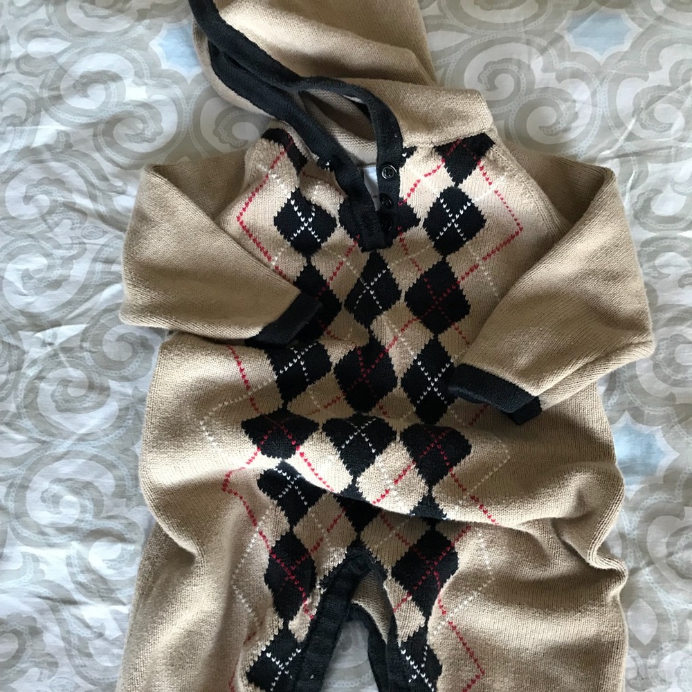 Hanna Andersson Baby romper sweater boys sz 18-24m